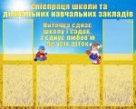 Стенд "Співпраця школи та ДНЗ" (Артикул: УШР 0035)  