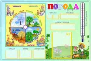 Стенд "Погода" з карточками (Артикул: УКП 0002)  