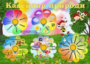 Стенд "Календар природи" (Артикул: УКП 0036)  