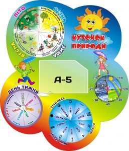 Стенд "Куточок природи" з рухомими стрілками (Артикул: 3-0670)  