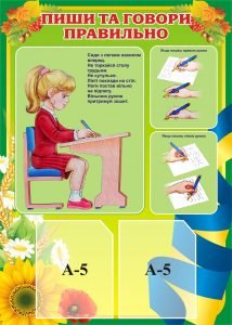 Стенд "Пиши та говори правильно" (Артикул: 3-1195)  