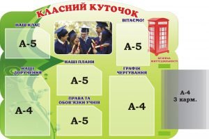 Стенд "Класний куточок з клік-системою" (Артикул: 3-1446)  