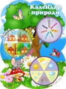 Стенд "Календар природи" з рухомими стрілками (Артикул: 3-1490)
