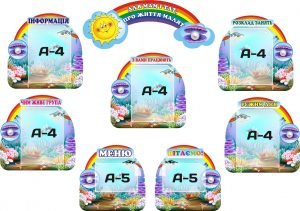 Набір стендів для дитячого садка "Для мам і тат, про життя малят" (Артикул: 3-1516)  
