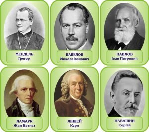Портрети видатних вчених біологів в асортименті (Артикул: 3-1727)  