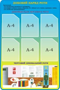 Стенд "Добовий наряд роти" (Артикул: 3-1753)