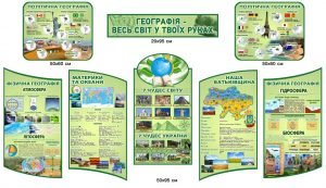 Комплект стендів для кабінету географії (Артикул: 4-Geo-0014)  