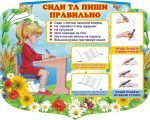 Стенд для початкової школи "Сиди та пиши правильно" (Артикул: 3-1850)  