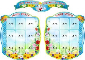 Стенд для дитячого садочка "Для мам і тат про життя малят" (Артикул: 3-1815)  