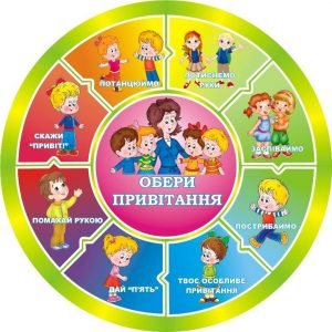 Стенд для НУШ "Обери привітання!" (Артикул: 3-1825)  