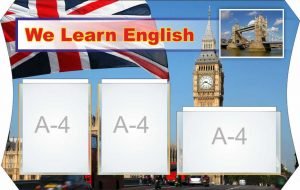 Стенд "We Learn English" (Артикул: 7-АНГ-005-14)  