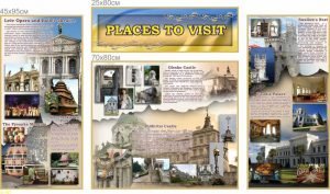 Стенди в кабінет англійської мови "Місця для відвідування" (Артикул: 7-АНГ-007-04)  