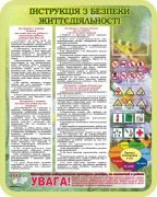 Стенд “Інструкція з безпеки життєдіяльності” (Артикул: 7-БІО-009)