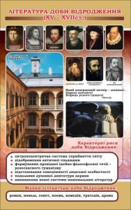 Стенд "Література доби відродження" (Артикул: 7-СВЛ-006-К)  