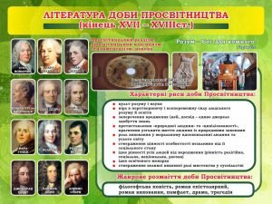 Стенд "Література доби просвітництва" (Артикул: 7-СВЛ-016-З)  