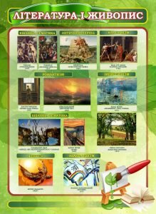Стенд "Література і живопис" (Артикул: 7-СВЛ-028-З)  