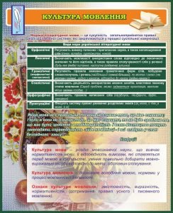 Стенд "Культура мовлення" (Артикул: 7-УКМ-004-8)  