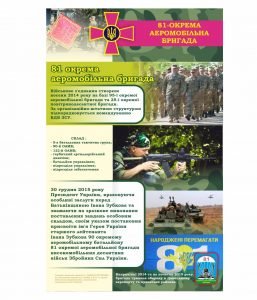 Стенд "81-окрема аеромобільна бригада" (Артикул: 7-ЗХВ-013-2)