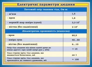 Стенд "Електричні параметри людини" (Артикул: 7-ФІЗ-027)  
