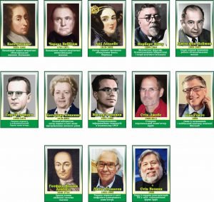 Комплект портретів "Відомі люди в світі інформатики" (Артикул: 7-ІНФ-029)  