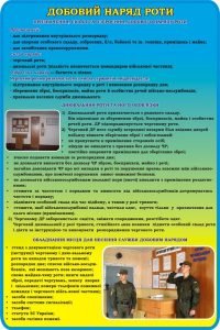 Стенд "Добовий наряд роти" (Артикул: 3-1918)