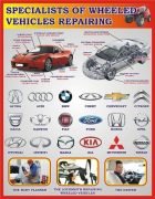 Стенд "Specialists of wheeled vehicles repairing" (Артикул: 3-1944)  