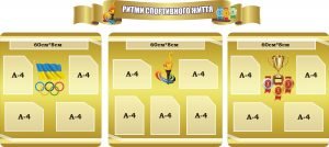Комплект стендів для оформлення спортивної зали "Ритми спортивного життя" (Артикул: 3-1984)  