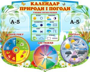 Стенд "Календар природи і погоди" (Артикул: 3-2023)  