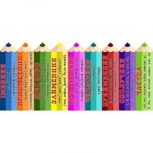 Стенд "Частини мови. Олівці" НУШ 0184  