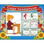 Стенд "Сиди правильно" НУШ 0037  
