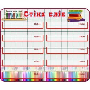 Стенд "Стіна слів" НУШ 0054  