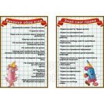 Стенд для НУШ "Права та обов’язки учнів. Олівці" НУШ 0103  