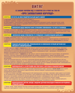 Стенд "Запобігання корупції" (Артикул: 9-0767)  