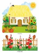 Декорація “Хата і паркан” (Артикул: 8-2639)