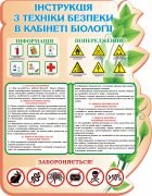 Стенд "Інструкція з техніки безпеки в кабінеті біології" (Артикул: 3-0403)  