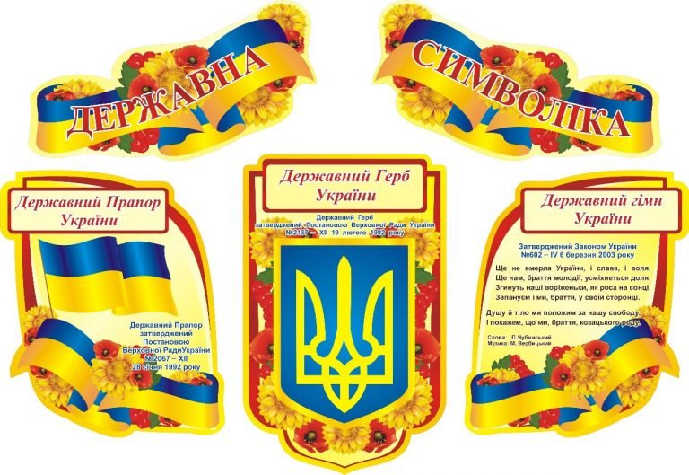 Стенди для школи • Державна символіка • Купити недорого