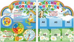 Набір стендів для НУШ "Класний куточок та щоденні новини"(Артикул: 3-0069)  