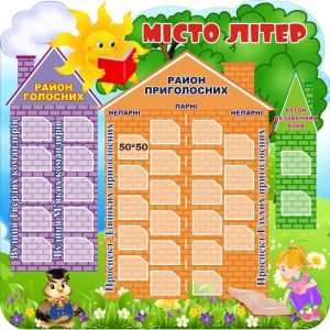 Стенд «Місто літер» (Артикул: 3-1407)  