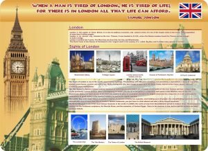 Стенд для кабінету англійської мови (Артикул: 3-0607)  