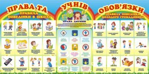 Стенд «Права та обов’язки учнів» (Артикул: 3-0631)  