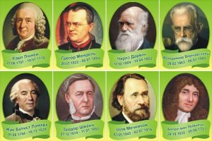 Портрети видатних біологів в асортименті (Артикул: 3-0884)  