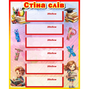 Стенд "Стіна слів" НУШ 0325  