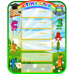 Стенд "Стіна слів" НУШ 0292  
