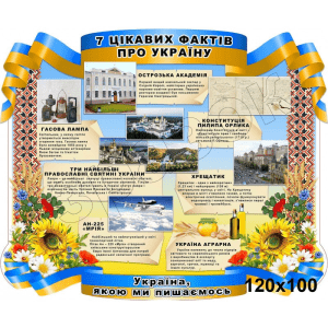 Стенд "7 цікавих фактів про Україну" СМ 0093