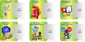 Стенд з безпеки життєдіяльності з книжкою в асортименті (Артикул: 3-2253)  