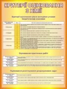 Стенд «Критерії оцінювання з хімії» (Артикул: 3-2257)  