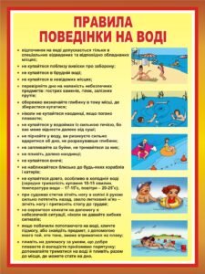 Наліпка «Правила поведінки на воді» (Артикул: 3-1006)  