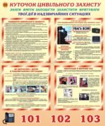 Наліпка «Куточок цивільного захисту» (Артикул: 3-1257)  