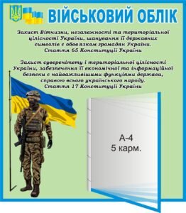 Стенд «Військовий облік» (Артикул: 3-2315)