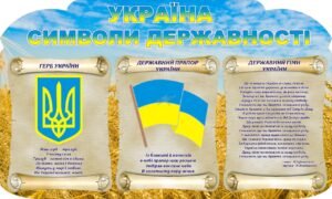 Наліпка «Україна символи державності» (Артикул: 3-0378)  